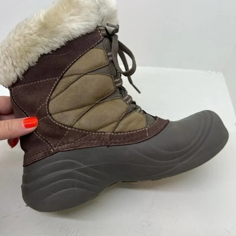 Columbia Sierra Summette Winter Snow Boots Brown waterproof warm women size 7